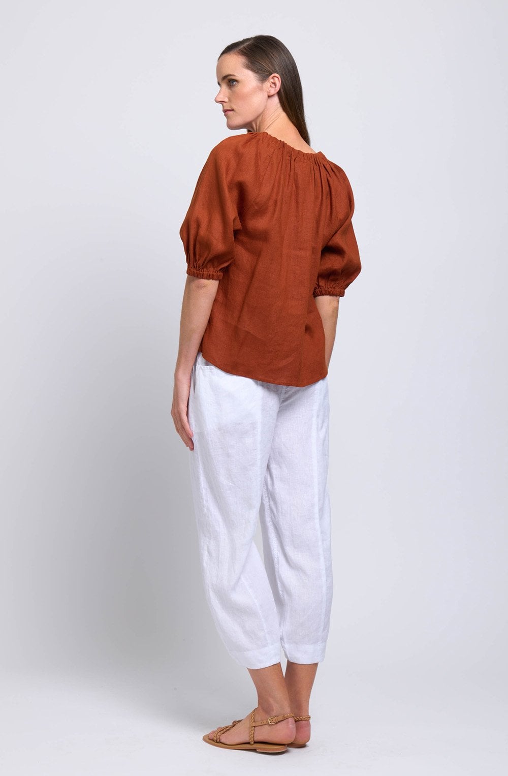 Bombay Turn Up Gypsy Style Linen Blouse