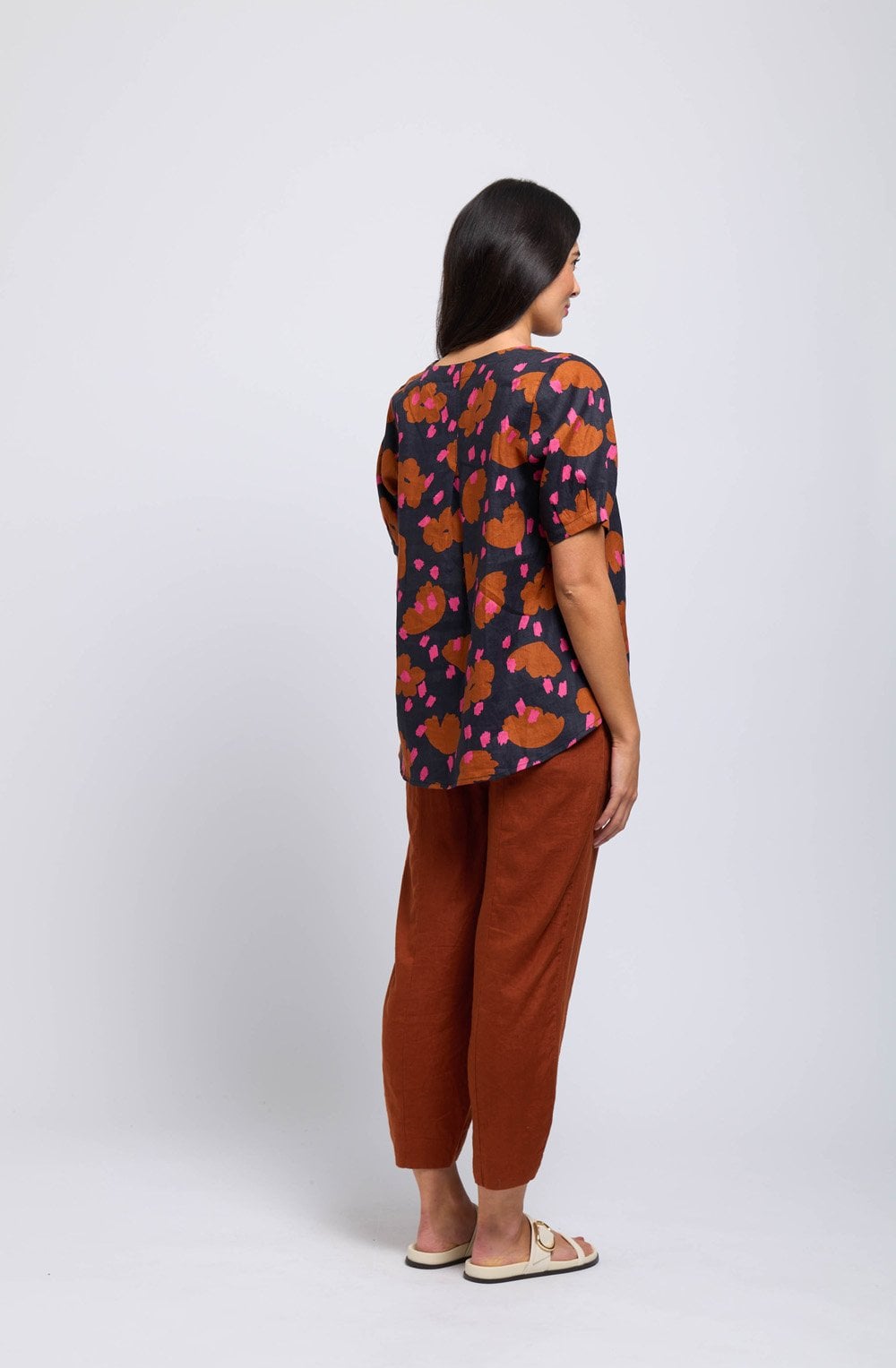 Confetti After Delight A Line Linen Blouse