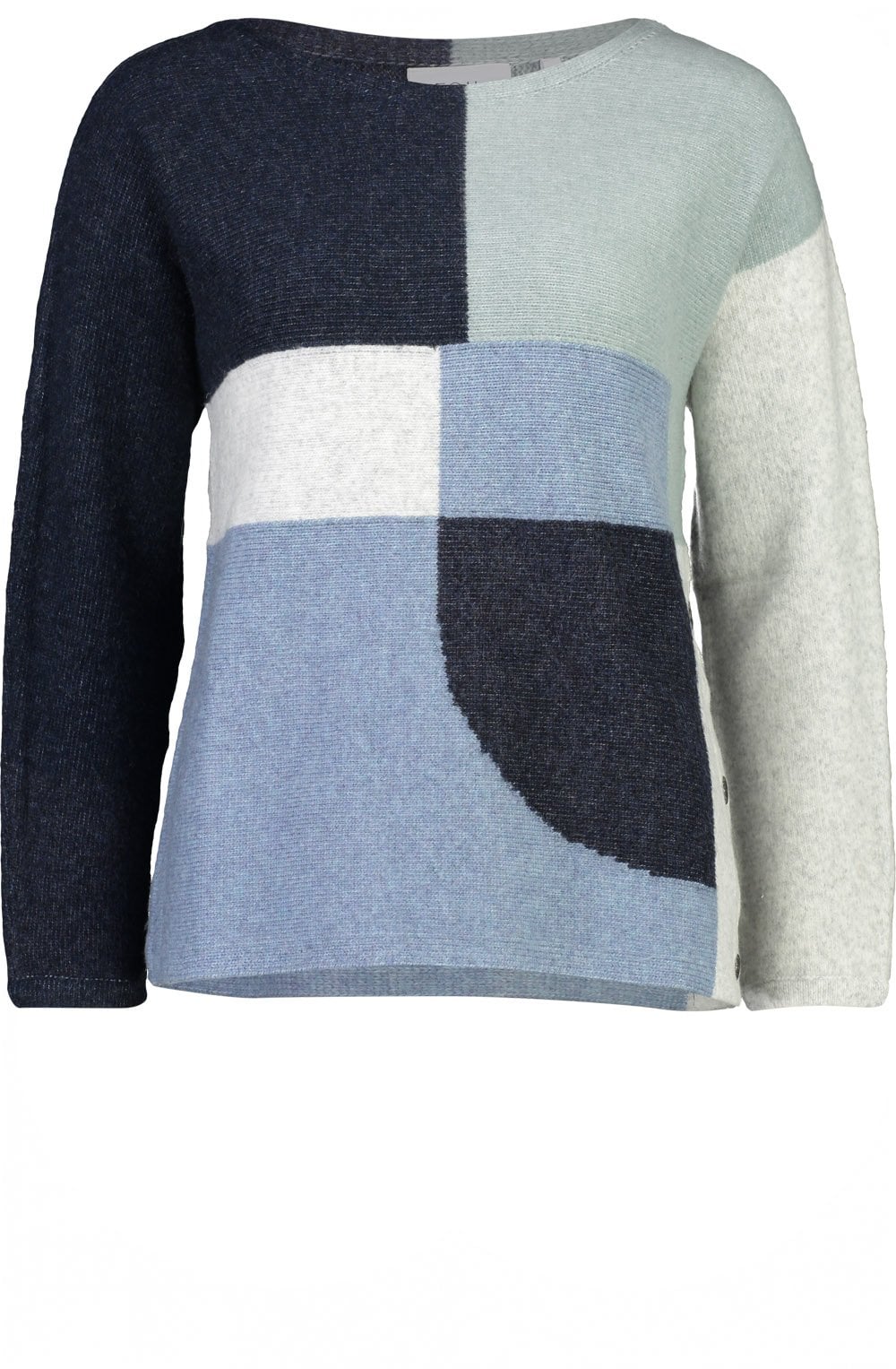 Denim Mix Pieced Together Jumper