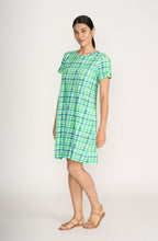 Green Check Print Dress
