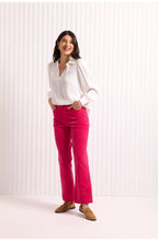Hot Pink Fancy Pants Velvet Straight Trousers