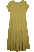 Mustard Tiered Maxi Dress
