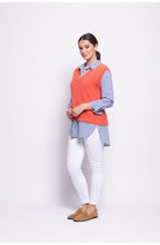 Neon Flash Top Bird Fluffy Yarn Vest