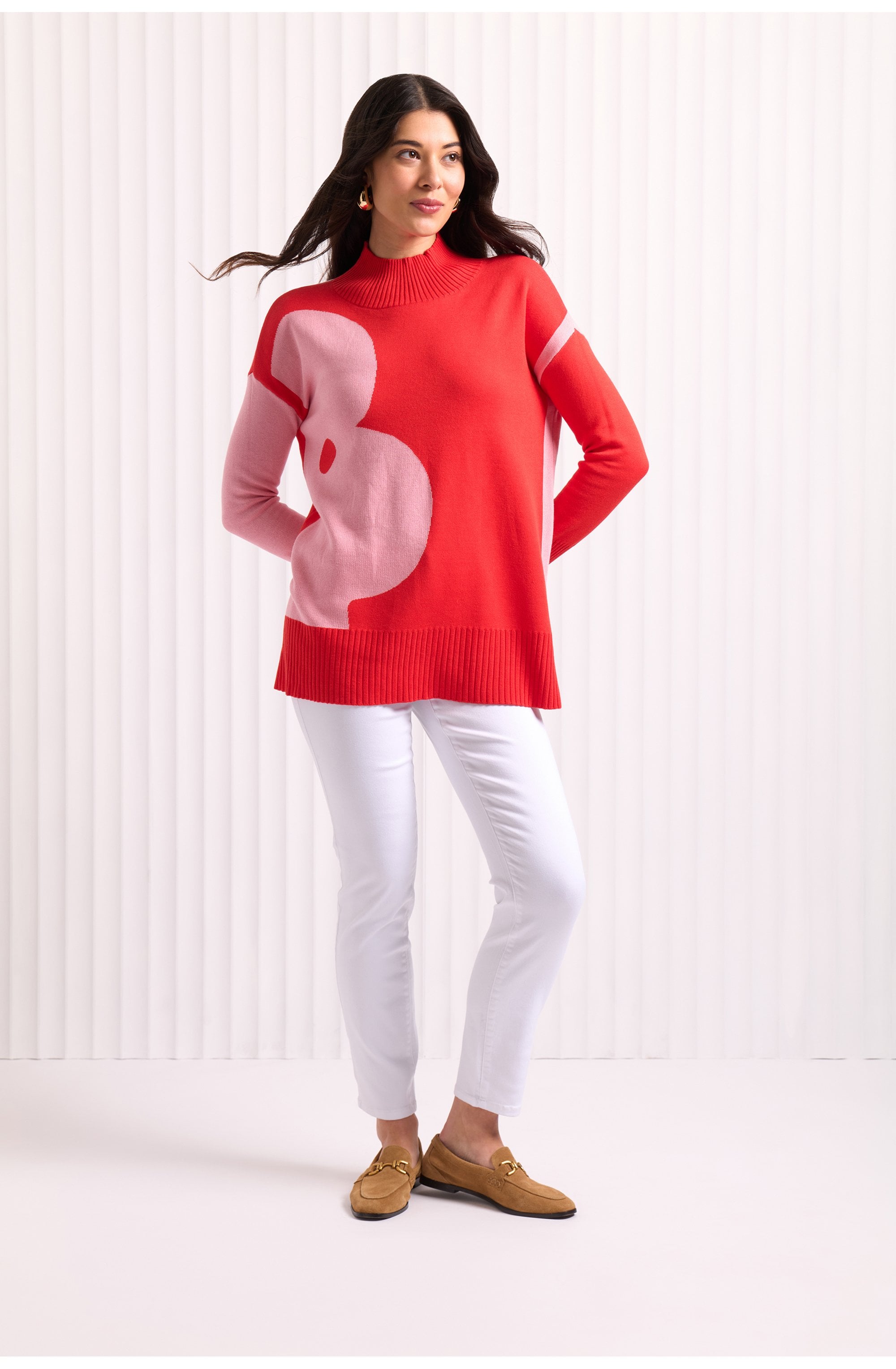 Orange Red Flower Roar Some Jumper