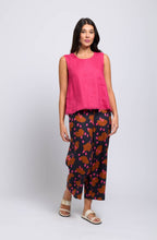 Pink Fringe Benefits Sleeveless Linen Top
