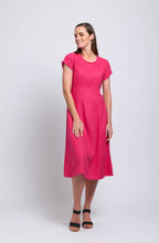 Pink Fringe Event Shaped Linen Dress