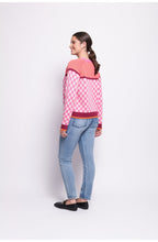 Pink Mix Checkmate Cardigan