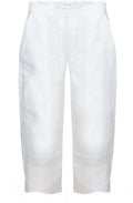 Point Break White Linen Crop Trousers