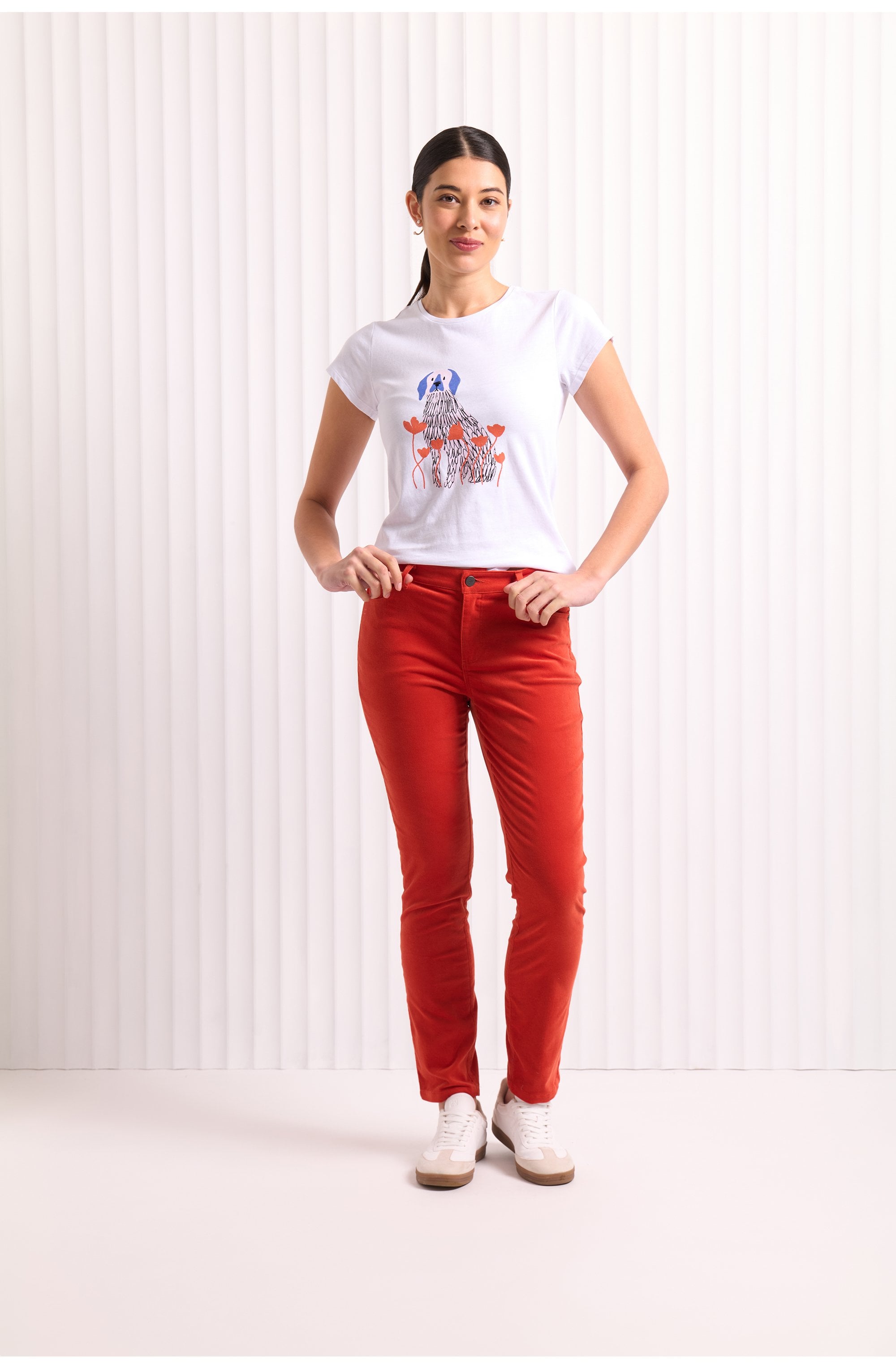 Satsuma Of Your Own Accord Velvet Slim Leg Trousers