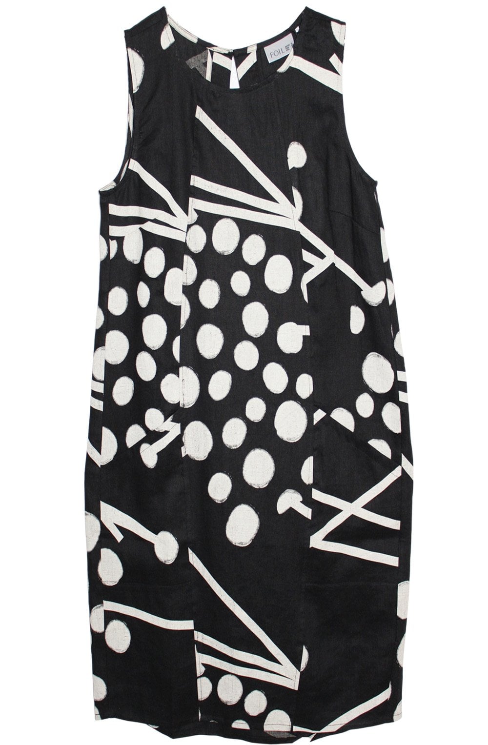 Spot Design Linen Dress