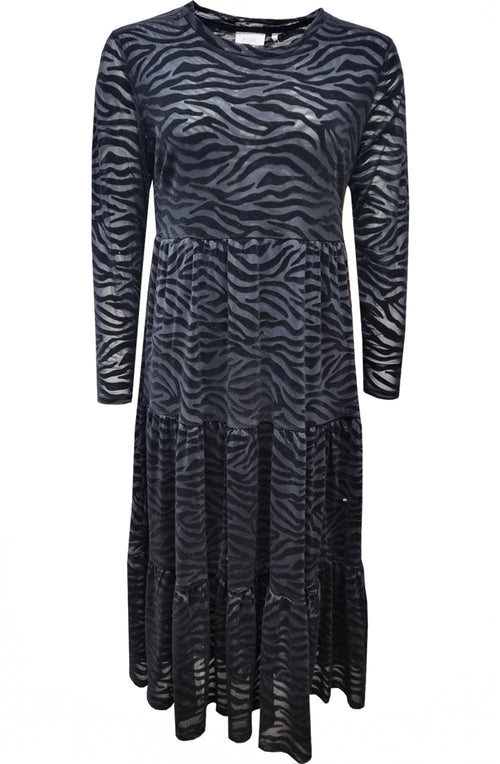 Velvet Under Black Zebra Dress