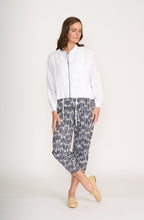 White Linen Bomber Jacket