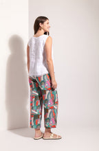 White Sleeveless Linen Top
