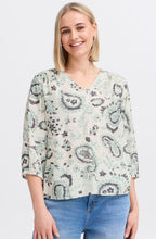 Agave and Frosty Green All Over Print Relaxed Blouse
