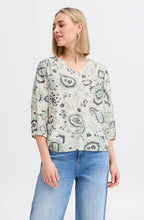 Agave and Frosty Green All Over Print Relaxed Blouse