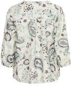 Agave and Frosty Green All Over Print Relaxed Blouse