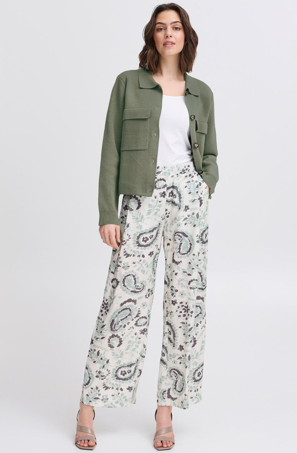 Agave Green Box Cardigan