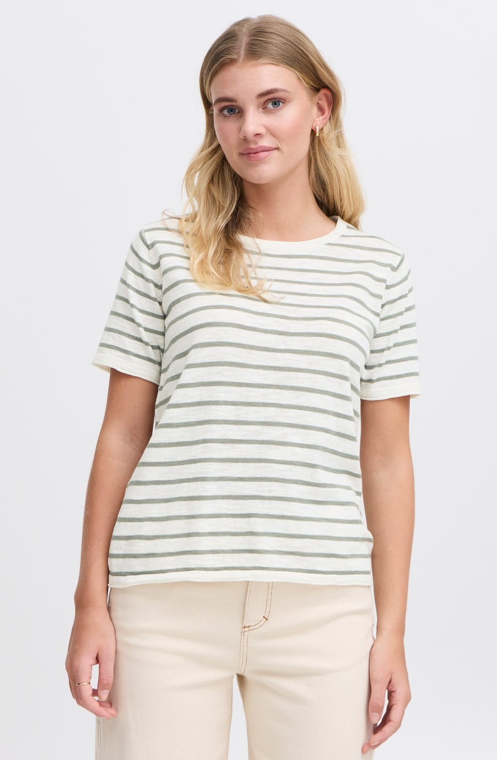 Agave Green Lightweight Knitted T Shirt