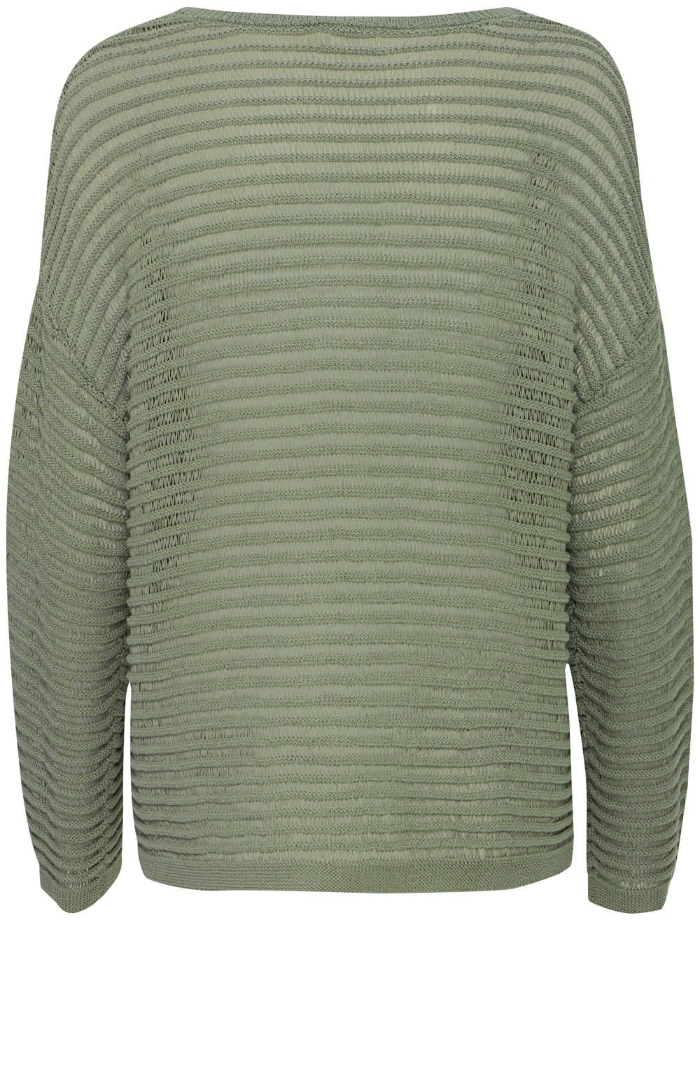 Agave Green Open Knit Pullover