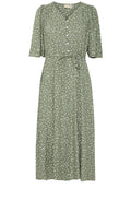 Agave Green Polka Dot Maxi Dress