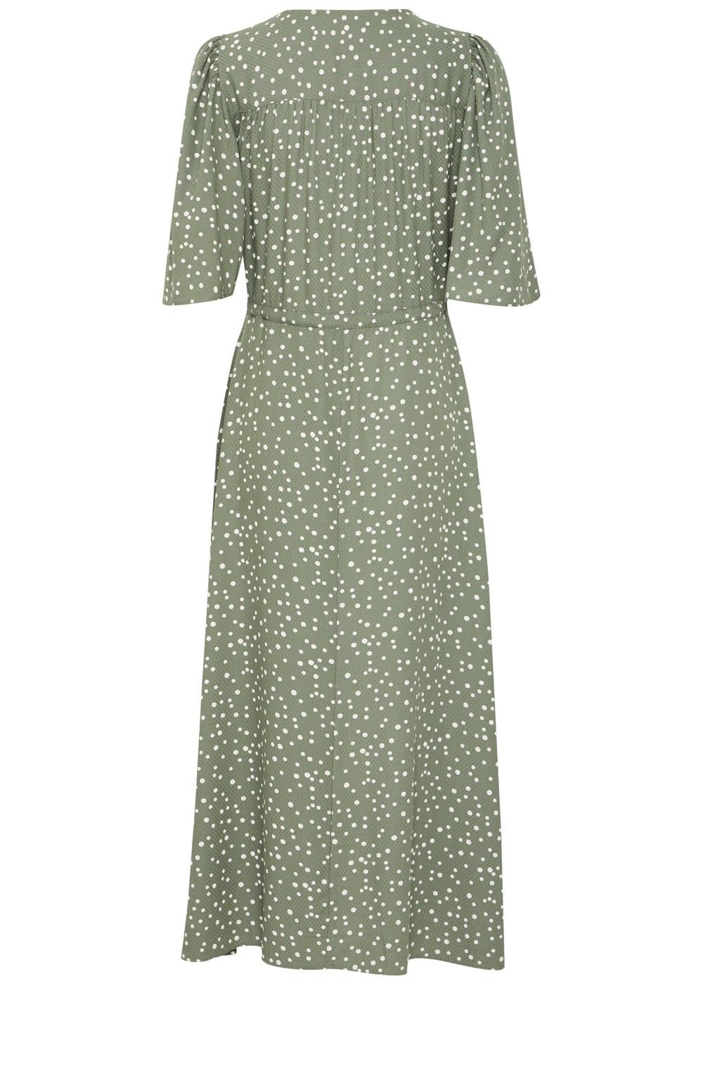 Agave Green Polka Dot Maxi Dress