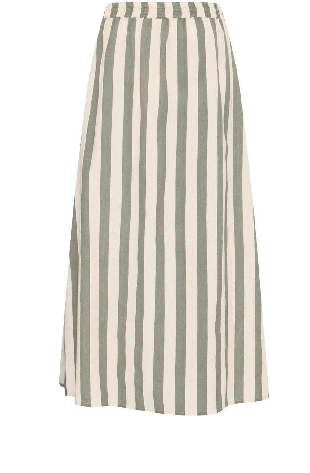 Agave Green Striped Linen Blend Skirt