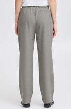 Asphalt Melange Wide Straight Leg Trousers