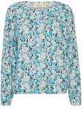 Bachelor Button Blue Floral Blouse