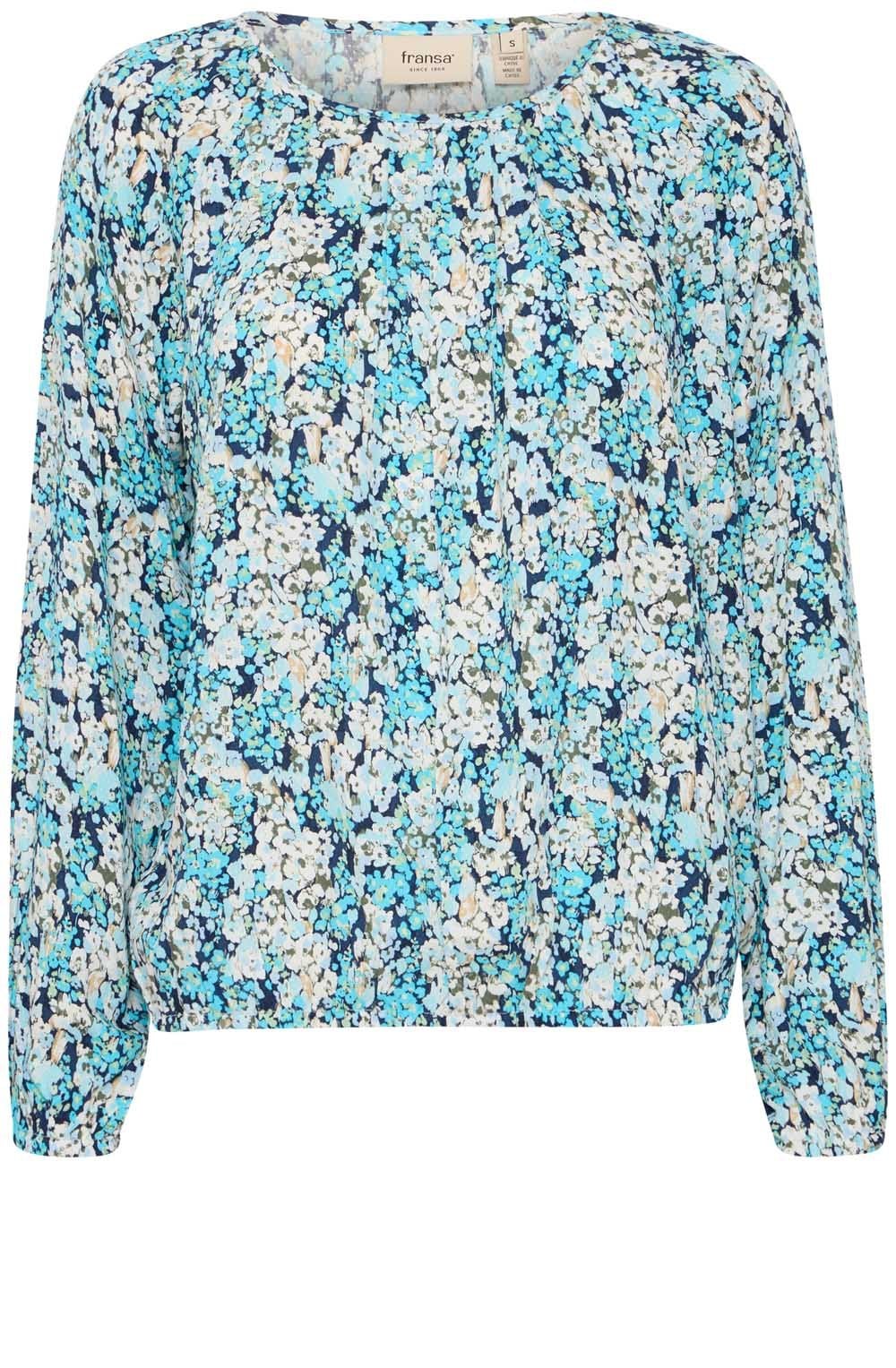 Bachelor Button Blue Floral Blouse