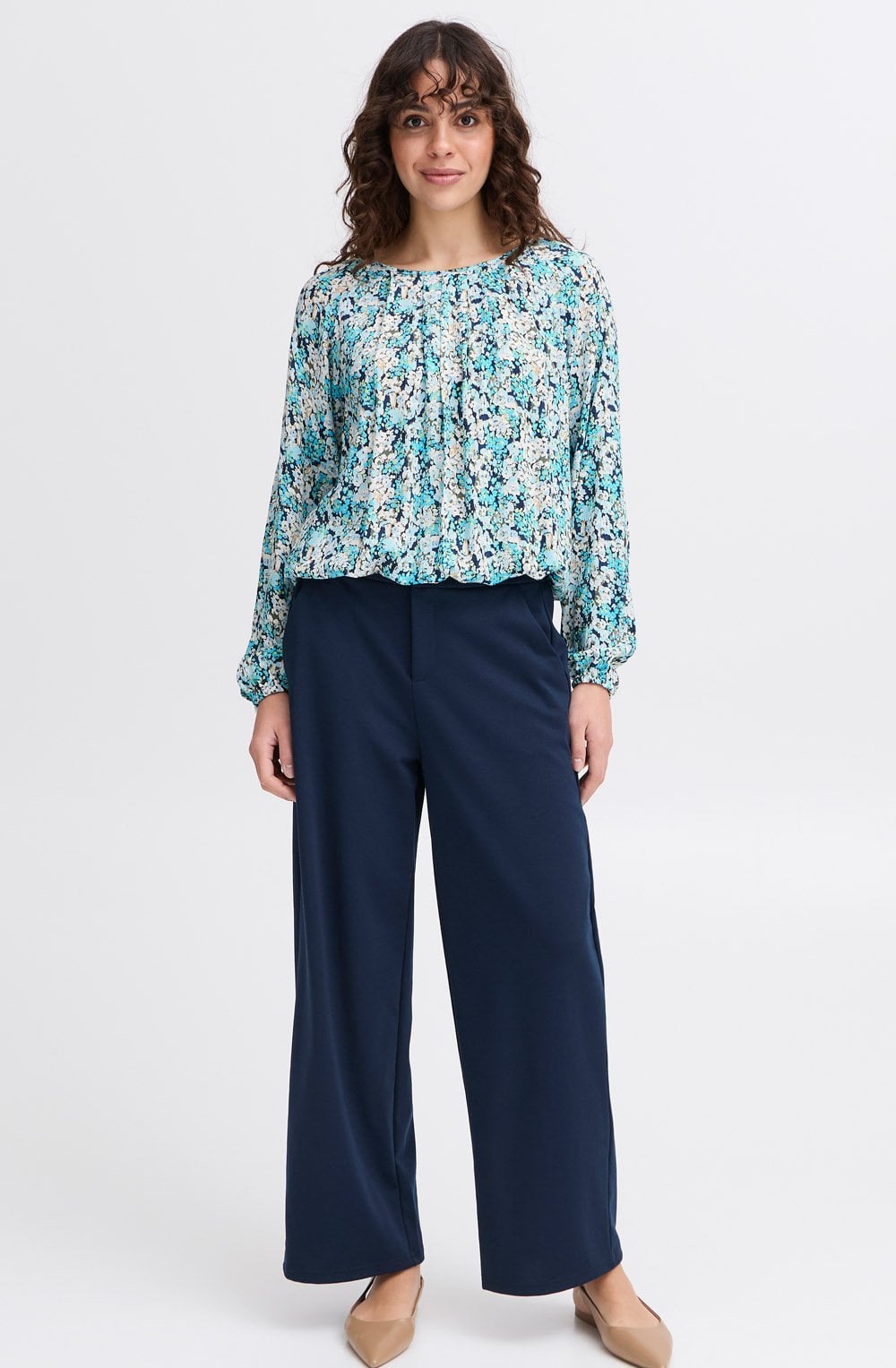 Bachelor Button Blue Floral Blouse