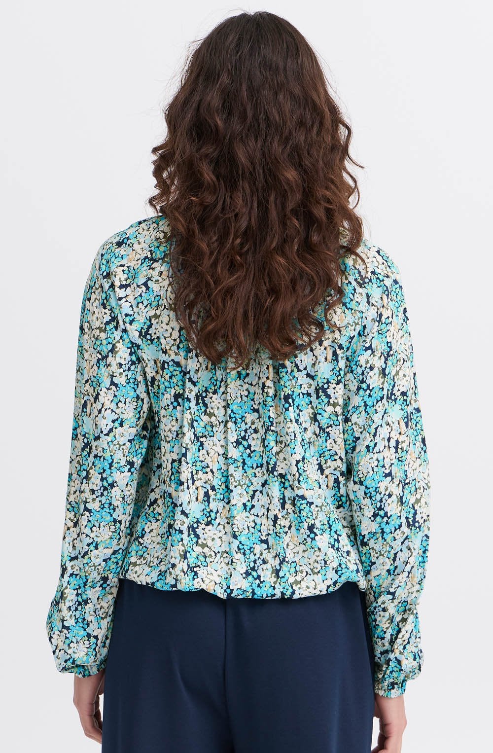 Bachelor Button Blue Floral Blouse