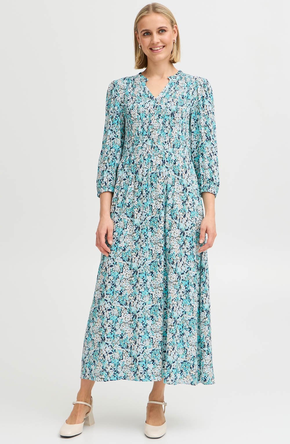 Bachelor Button Blue Smocked Maxi Dress