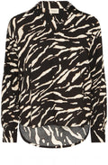 Black Bold Animal Print Blouse