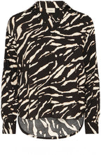 Black Bold Animal Print Blouse