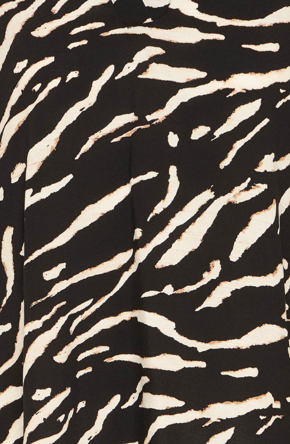 Black Bold Animal Print Blouse