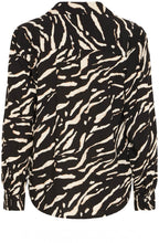 Black Bold Animal Print Blouse