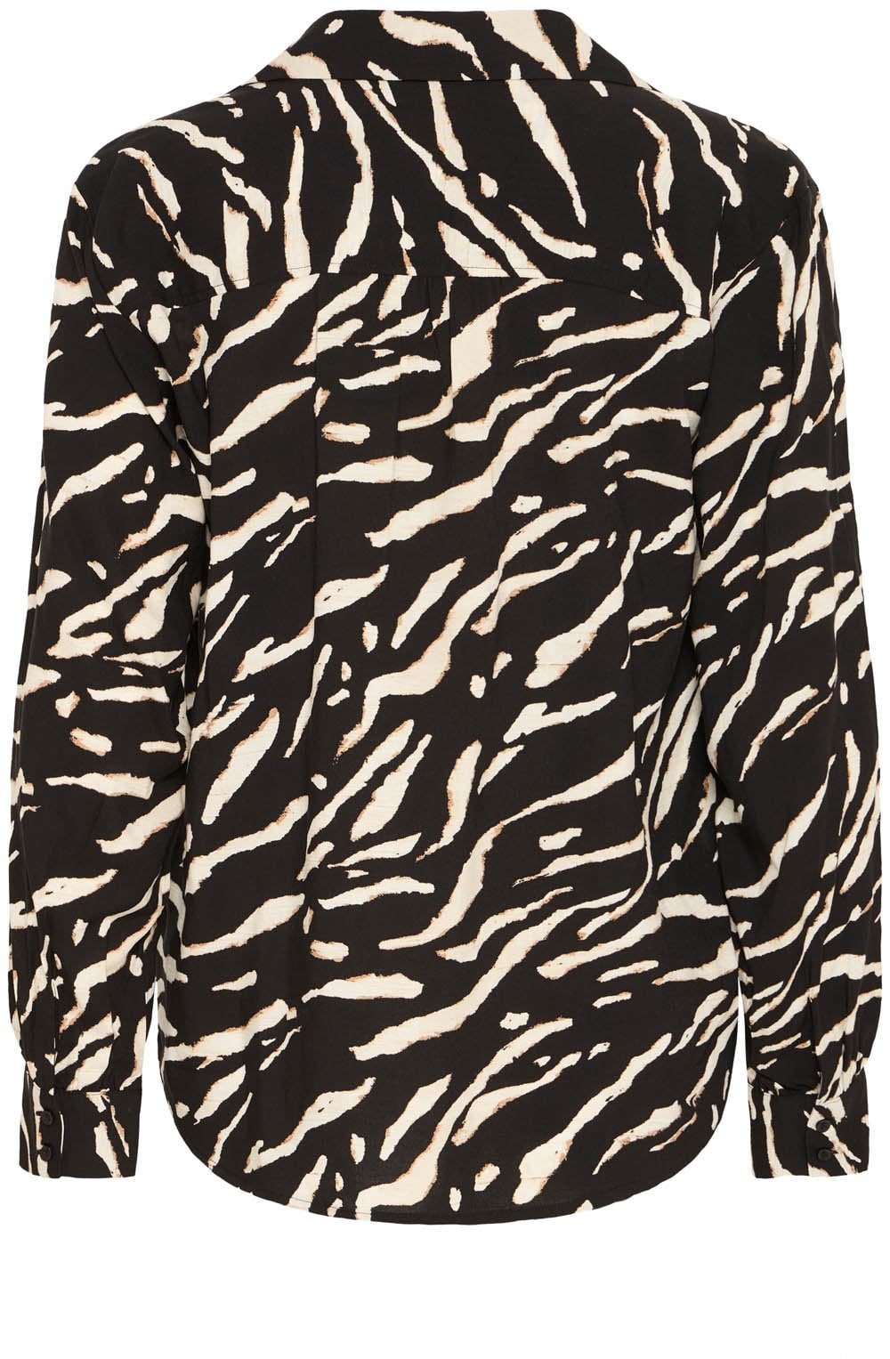 Black Bold Animal Print Blouse