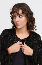 Black Feather Sequin Jacket
