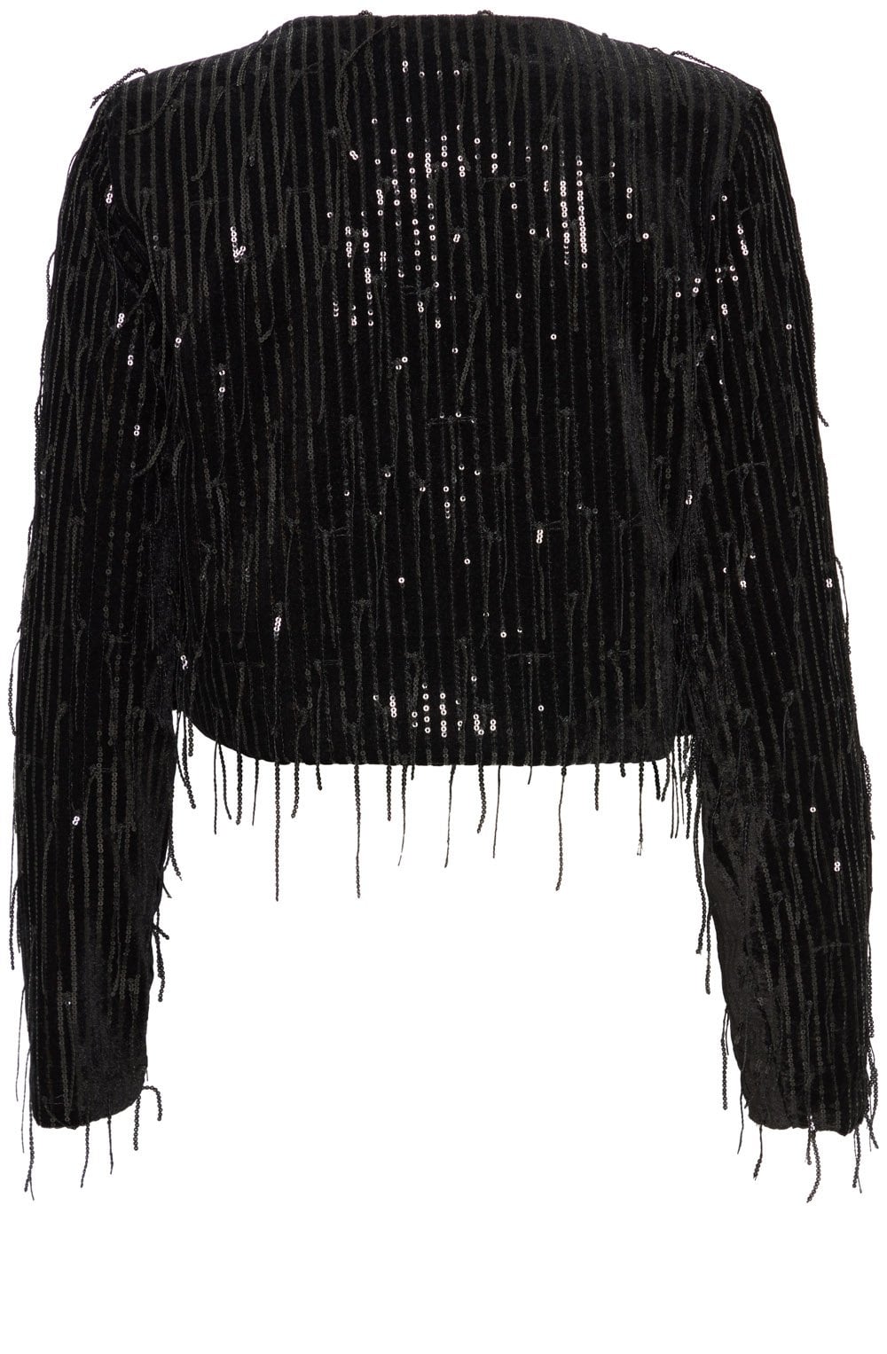 Black Feather Sequin Jacket