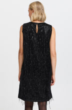 Black Feather Sequin Sleeveless Dress