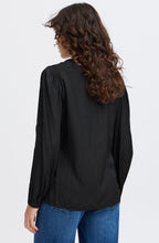 Black Lace Detail Satin Touch Blouse