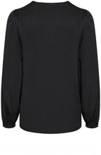 Black Lace Detail Satin Touch Blouse