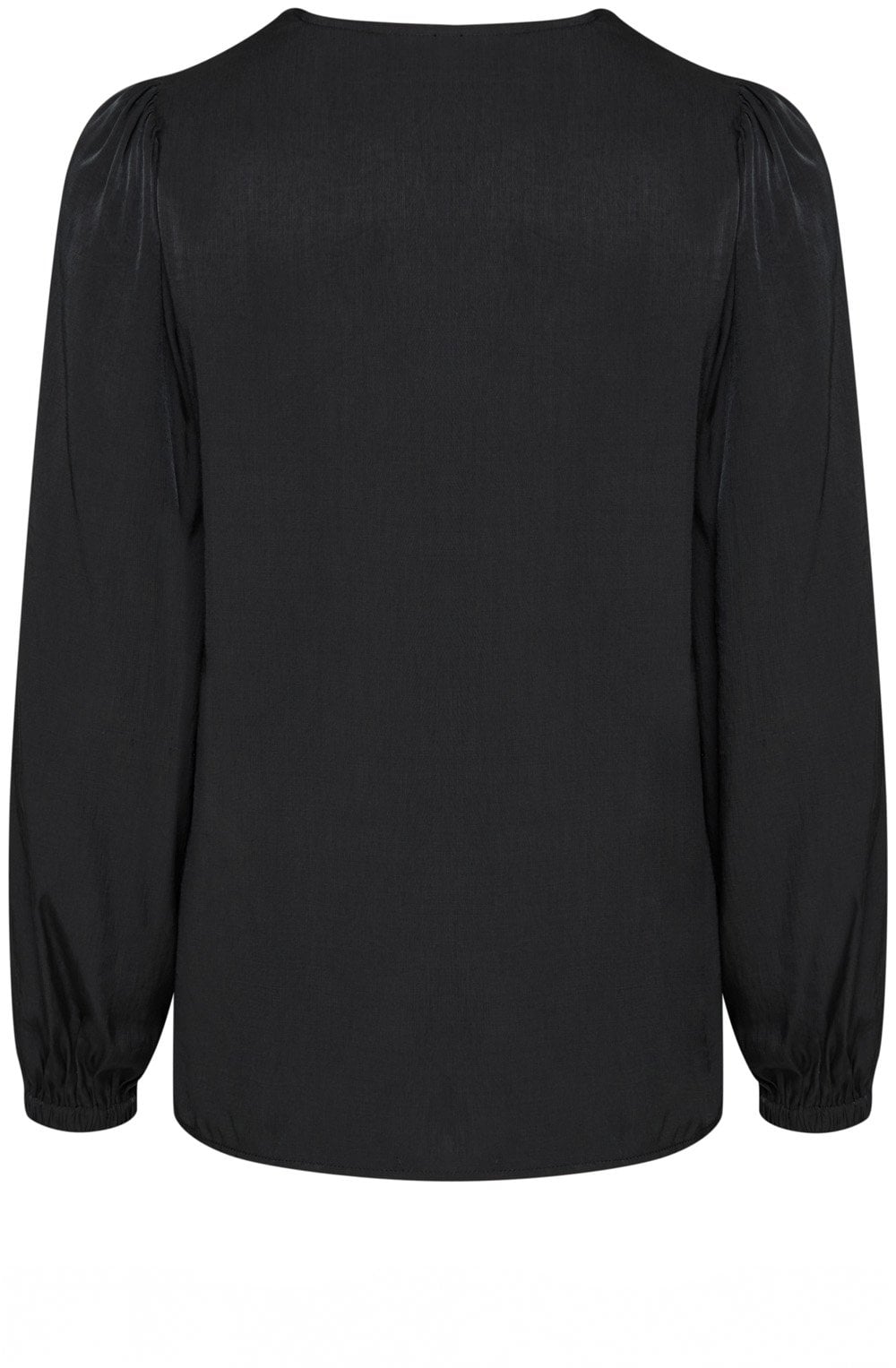Black Lace Detail Satin Touch Blouse