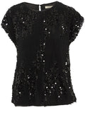 Black Layered Sparkle Top