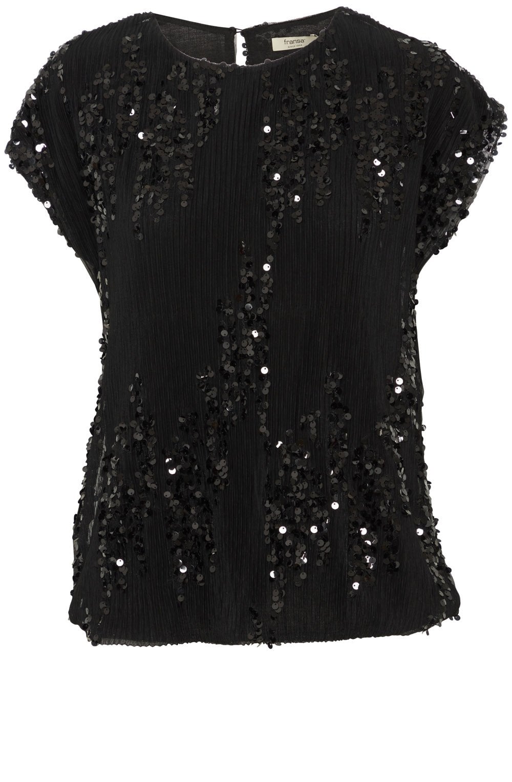 Black Layered Sparkle Top