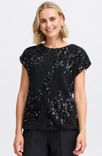 Black Layered Sparkle Top