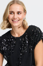 Black Layered Sparkle Top