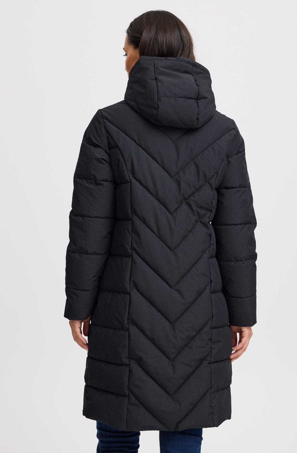 Black Maise Hooded Puffer Coat