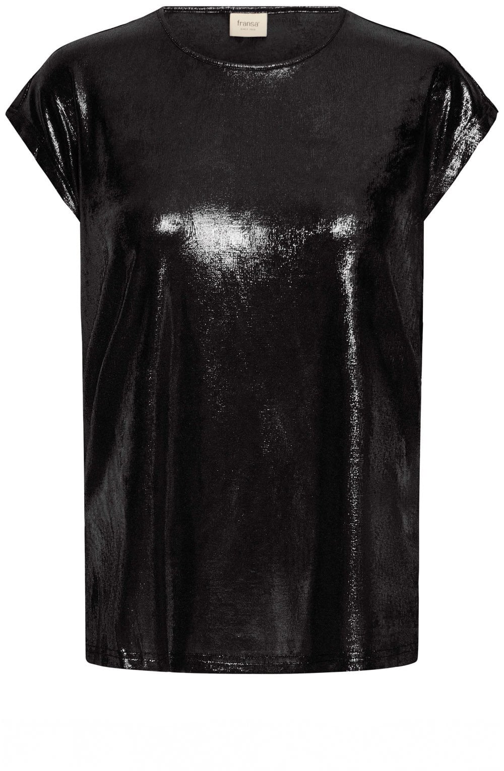 Black Metallic Shimmer Top