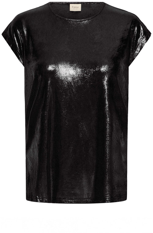 Black Metallic Shimmer Top